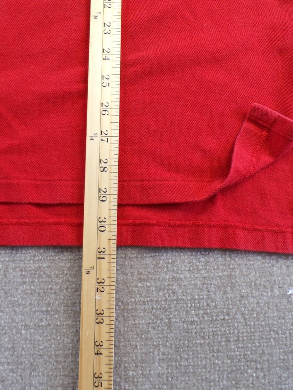 Polo Ralph Lauren Polo Shirt Mens Large Red Classic Fit Pony Logo Long Sleeve - Picture 6 of 8